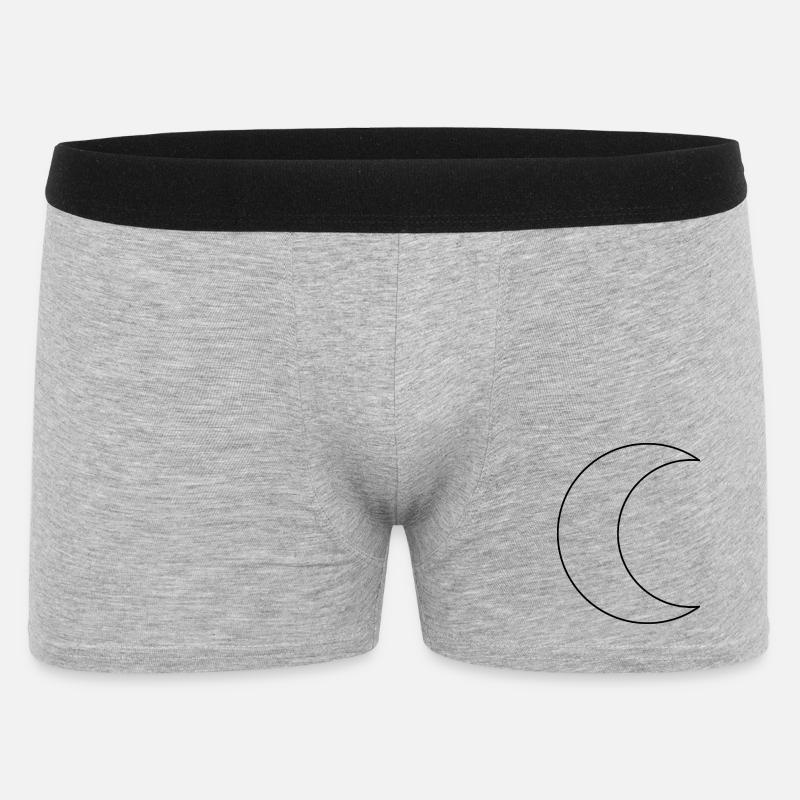 Halbmond-Umriss - Männer Boxer Shorts - Grau meliert