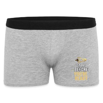 Start Before You're Ready Inspirational Rocket Mot - Men's Boxer Shorts - heather grey - Front