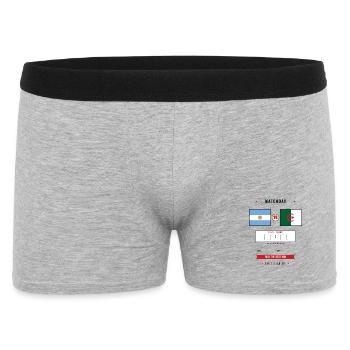 Argentina vs Algeria Football Score Card - Boxer Homme - gris chiné - Devant