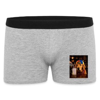 Baby Bell Malle Hund Wodka Lemon - Mallorca Party - Männer Boxer Shorts - Grau meliert - Vorne