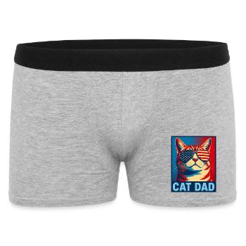 Patriotic Cat Dad – Funny Cat Dad for - Men's Boxer Shorts - heather grey - Front
