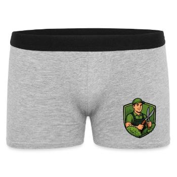 Gardener in the Green Shield - Men's Boxer Shorts - heather grey - Front