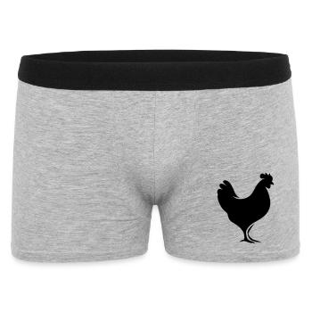 poulet - Boxer Homme - gris chiné - Devant
