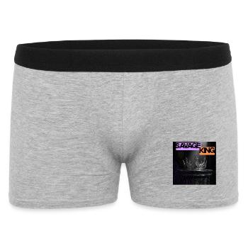 Savage king : Crown - Men's Boxer Shorts - heather grey - Front