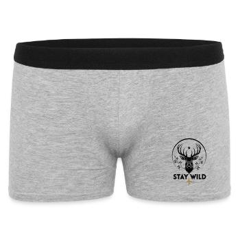 Moose Nature Wild - Men's Boxer Shorts - heather grey - Front