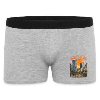 Vintage Wolfsburg Skyline Historic Wolfsburg - Men's Boxer Shorts - heather grey - Front