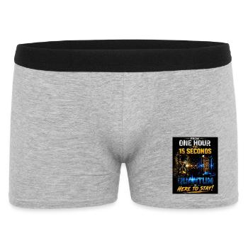 Quantenzeitverzug - Männer Boxer Shorts - Grau meliert - Vorne