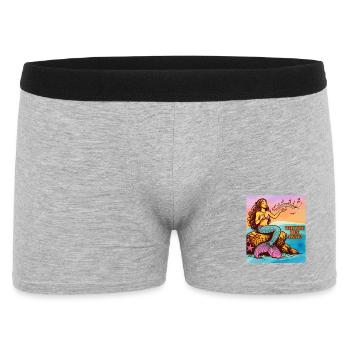 Meerjungfrauengesang - Männer Boxer Shorts - Grau meliert - Vorne