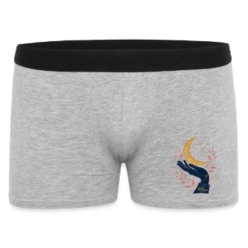 Mystical Hand with Moon – Celestial Gothic Design - Men's Boxer Shorts - heather grey - Front