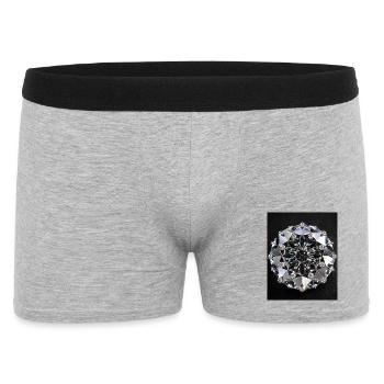 Diamond Geometric Mandala - Men's Boxer Shorts - heather grey - Front