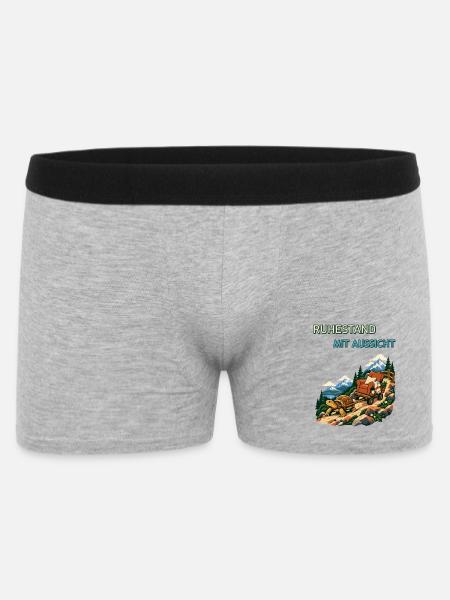 Ruhestand mit Aussicht - Männer Boxer Shorts - Grau meliert