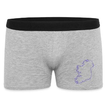Karte von Irland - Männer Boxer Shorts - Grau meliert - Vorne