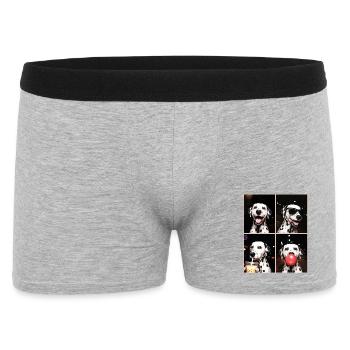 Hunde Dalmatiner Hund - Männer Boxer Shorts - Grau meliert - Vorne