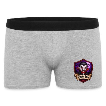 Spukzeit Vampir Cartoon - Männer Boxer Shorts - Grau meliert - Vorne