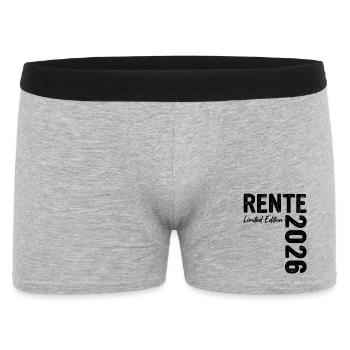 Rente 2026 Limited Edition Ruhestand - Männer Boxer Shorts - Grau meliert - Vorne