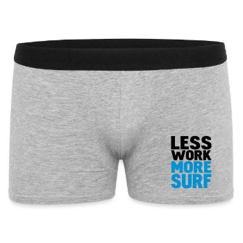 less work more surf - Men's Boxer Shorts - heather grey - Front