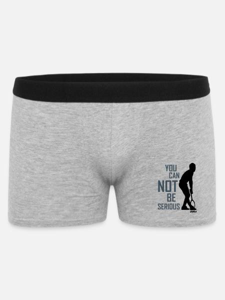 Tennis mcenroe tribute - Männer Boxer Shorts - Grau meliert