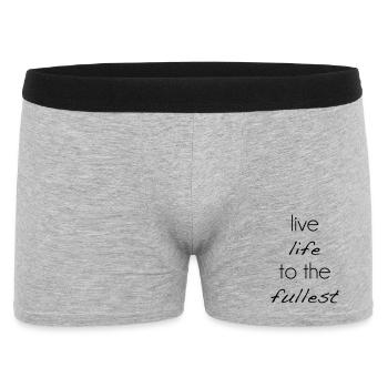 Live life to the fullest - Men's Boxer Shorts - heather grey - Front