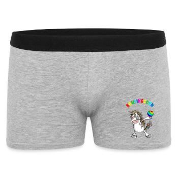 Bowlingcorn - Dabbing Unicorn Bowling - Dab - Men's Boxer Shorts - heather grey - Front