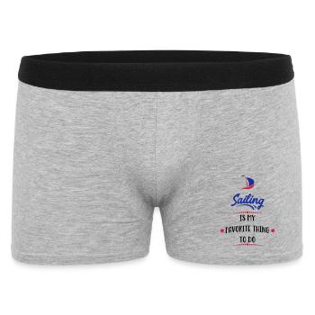 navigation à voile - Boxer Homme - gris chiné - Devant