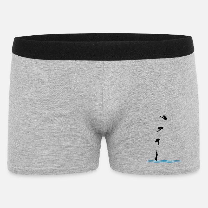 Turmspringen - Männer Boxer Shorts - Grau meliert