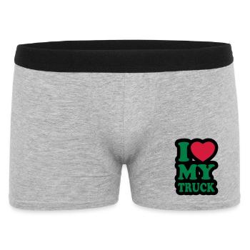 I love my truck - Men's Boxer Shorts - heather grey - Front