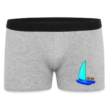 navigation à voile - Boxer Homme - gris chiné - Devant