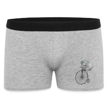 lustiger Elefant - Männer Boxer Shorts - Grau meliert - Vorne