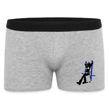 ski girl - Boxer Homme - gris chiné - Devant