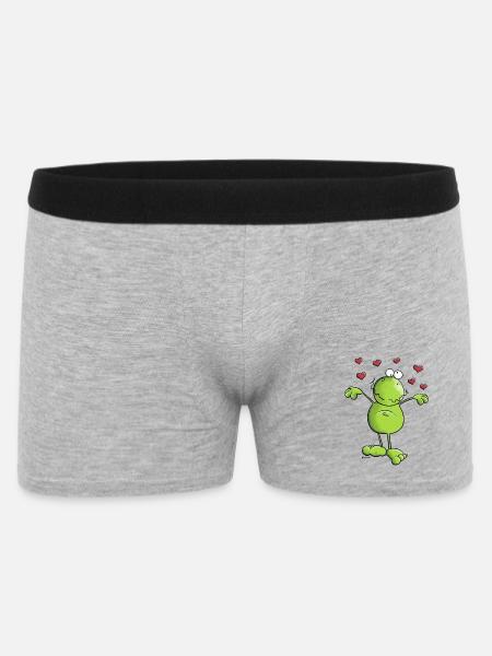 Frog in Love - Men's Boxer Shorts - heather grey