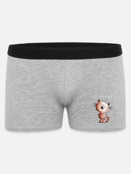 Je ne chat pas je chat motif BD cadeau - Boxer Homme - gris chiné