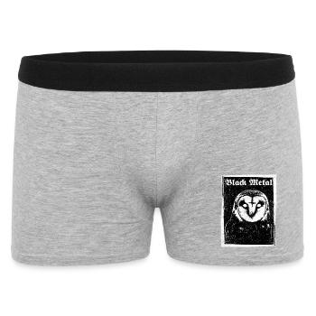 Black Metal Owl - Men's Boxer Shorts - heather grey - Front
