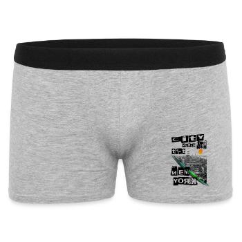 new York - Men's Boxer Shorts - heather grey - Front