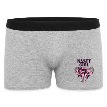 Nasty Girl féminisme baise l'utérus - Boxer Homme - gris chiné - Devant