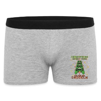Weihnachten Gaming - Männer Boxer Shorts - Grau meliert - Vorne
