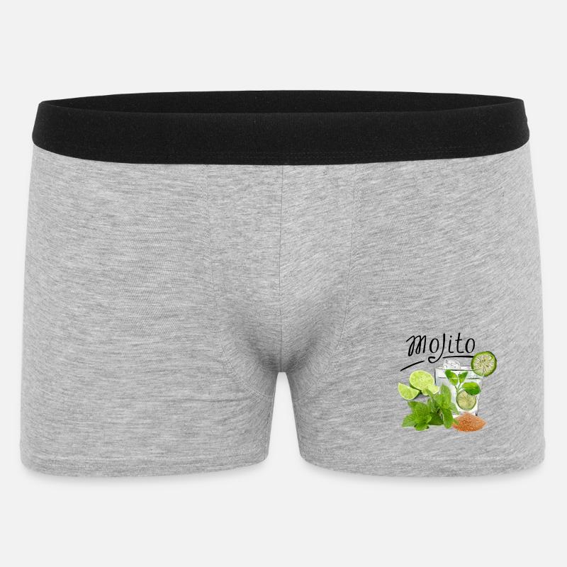 Mojito Drink ART - Männer Boxer Shorts - Grau meliert