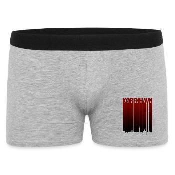Copenhagen Red Gradient Typo - Men's Boxer Shorts - heather grey - Front