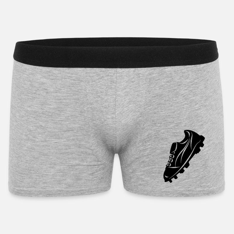Fußballschuh transparente Schattenfigur - Männer Boxer Shorts - Grau meliert