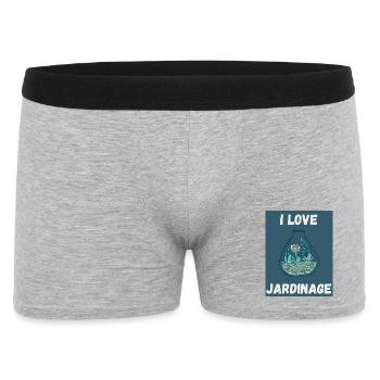 GARTEN. FEDER. GARTENARBEIT. RUHESTAND. FEDER. - Männer Boxer Shorts - Grau meliert - Vorne