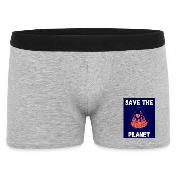 PLANET. EARTH DAY. ECOLOGY. GARDEN. TREE - Men's Boxer Shorts - heather grey - Front