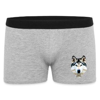 Husky Dog Polygon - Men's Boxer Shorts - heather grey - Front