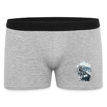 Alpine MTB Splash Ride - Männer Boxer Shorts - Grau meliert - Vorne