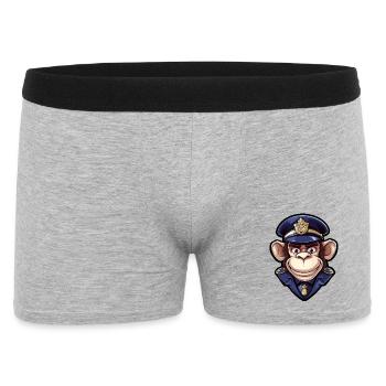 Monkey Policewoman - Men's Boxer Shorts - heather grey - Front