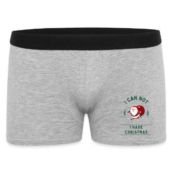Ich kann nicht, ich habe Weihnachten - Männer Boxer Shorts - Grau meliert - Vorne