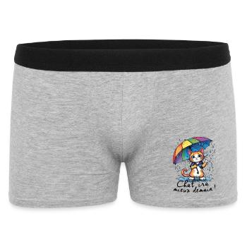 Chat ira mieux demain - Boxer Homme - gris chiné - Devant