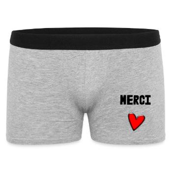MERCI. MAÎTRESSE. MAÎTRE. MERCI MAÎTRESSE - Boxer Homme - gris chiné - Devant