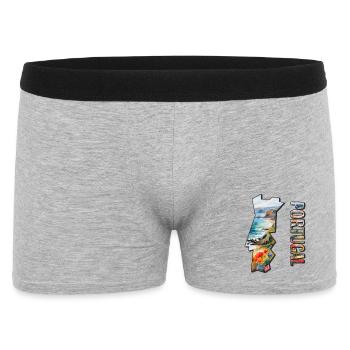 Watercolor Map Portugal - Men's Boxer Shorts - heather grey - Front