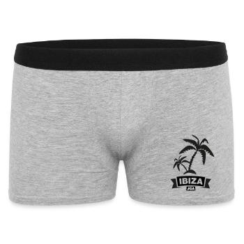 IBIZA – Enterrement de vie de garçon sous les palmiers - Boxer Homme - gris chiné - Devant