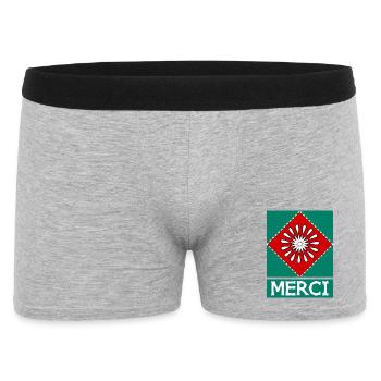 MERCI. MAÎTRESSE. MAÎTRE. MERCI MAÎTRESSE - Boxer Homme - gris chiné - Devant