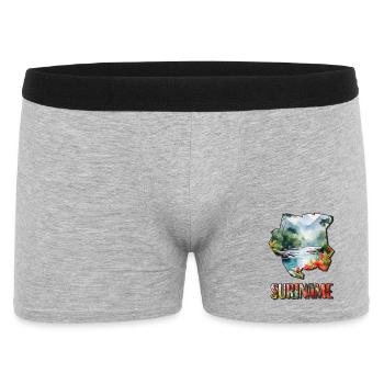 Watercolor Map of Suriname - Men's Boxer Shorts - heather grey - Front